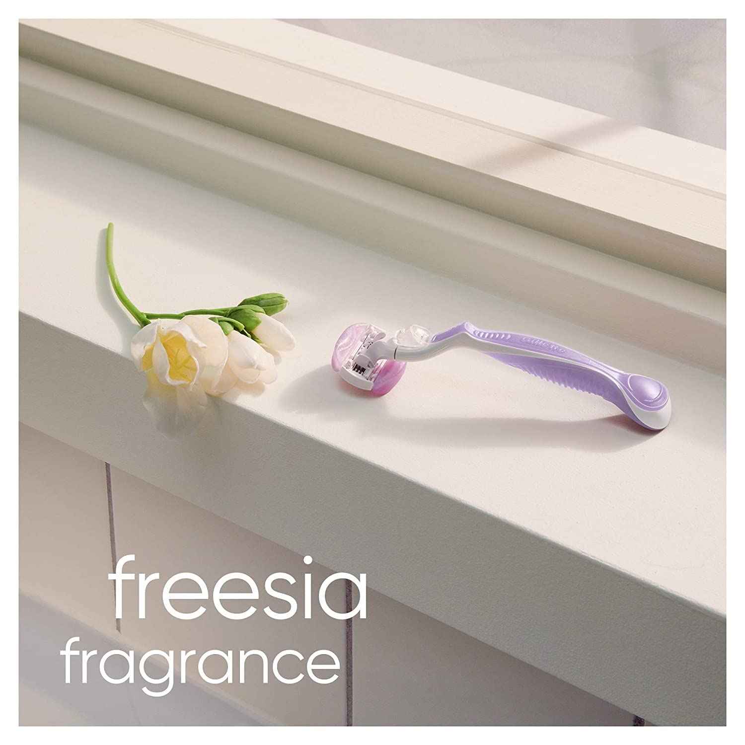 Gillette Venus ComfortGlide Freesia Women's Razor - 1 handle + 2 refills (Pack of 2)