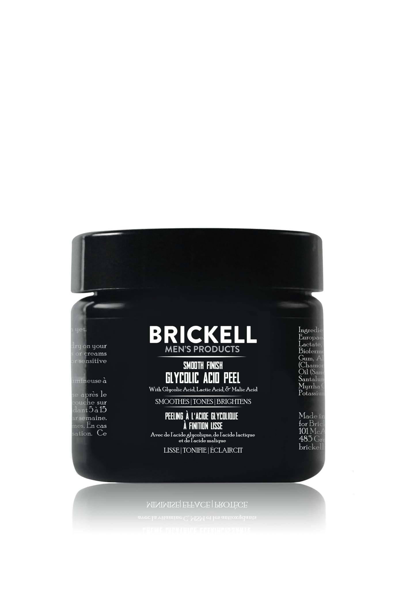 Brickell Men's Smooth Finish Glycolic Acid Peel For Men, Anti-Aging Peel for Wrinkles, With Glycolic Acid, Jojoba Oil, and MSM, 2 Ounce, Scented