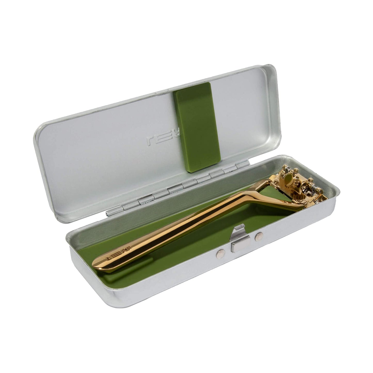 Leaf Shave | The Leaf Razor Case, Silver - Portable Aluminium and Silicone Travel Case