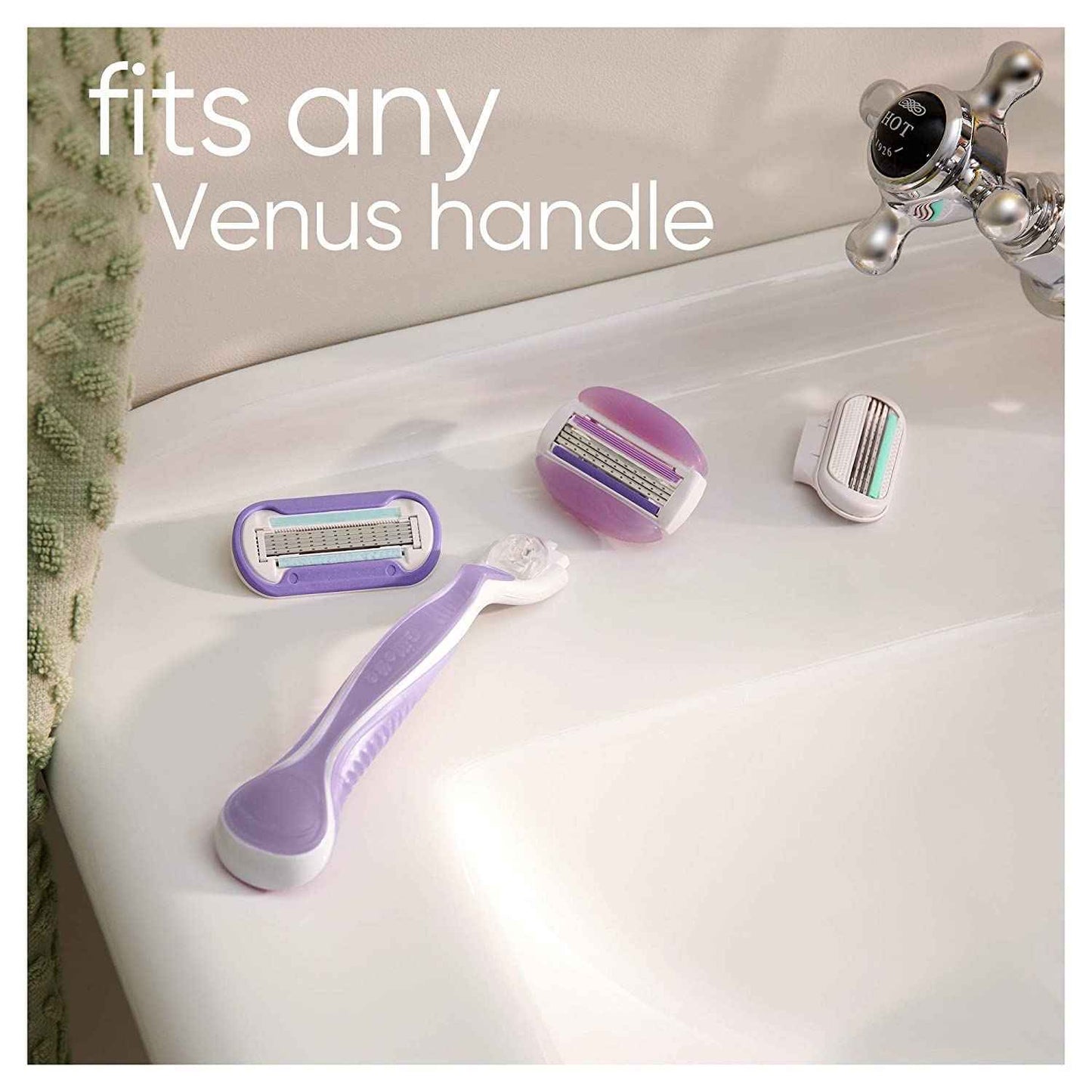 Gillette Venus ComfortGlide Freesia Women's Razor - 1 handle + 2 refills (Pack of 2)