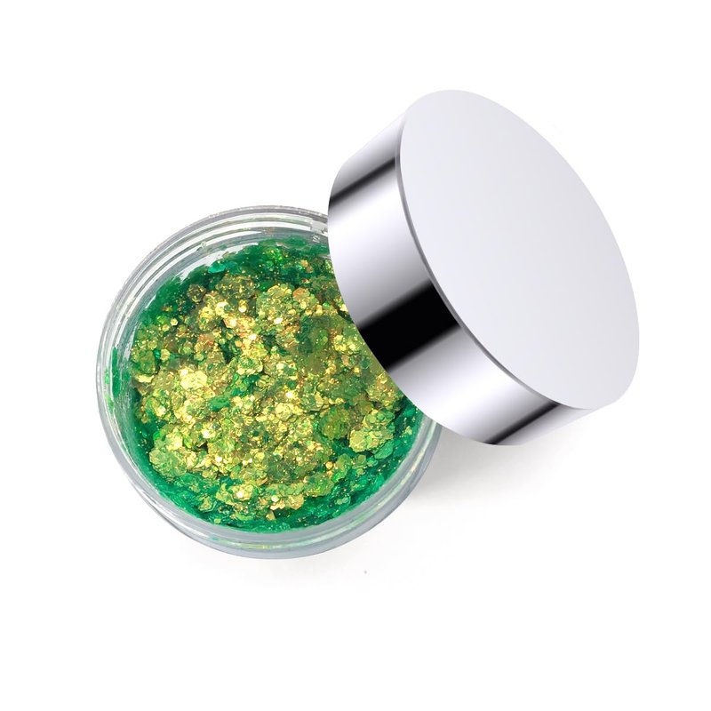 Mermaid Green - Color Shift Holographic Body Glitter Gel for Body, Face, Hair - Vegan & Cruelty Free - Electric Bliss Beauty (Green)