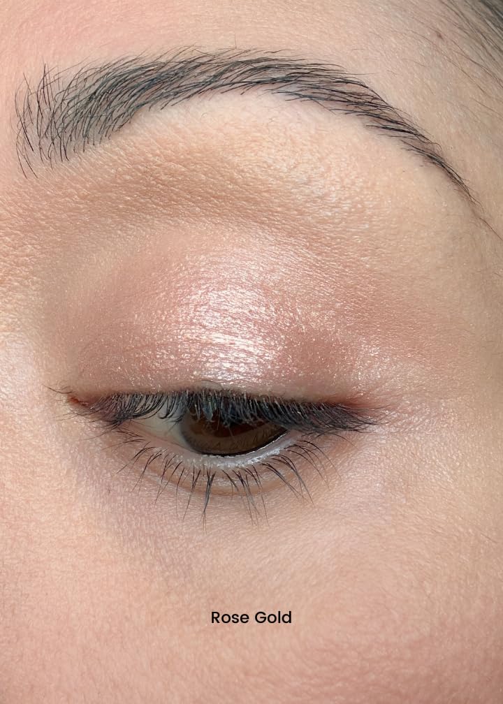 M2U NYC (Rose Gold Liquid Eyeshadow – Quick Drying Liquid Eye Shadow with One Swipe Pigment Coverage – Long Lasting, Buildable & Blendable Crease Proof Formula – Shimmer Finish
