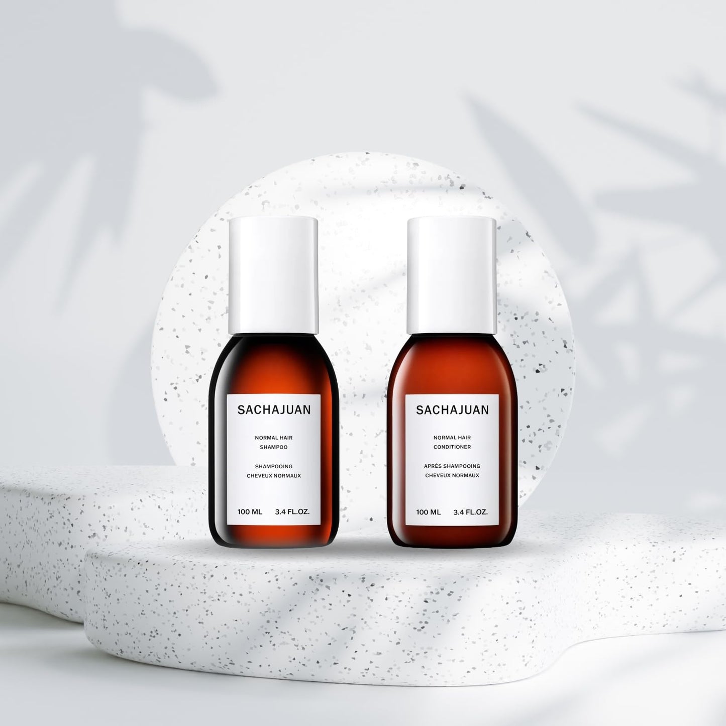 SACHAJUAN Normal Hair Shampoo and Conditioner Set | Ocean Silk Technology for Everyday Cleansing, Volume & Shine | Lightweight Hydration & Detangling | Vegan & Paraben-Free | Pack of 2 (3.4 oz)