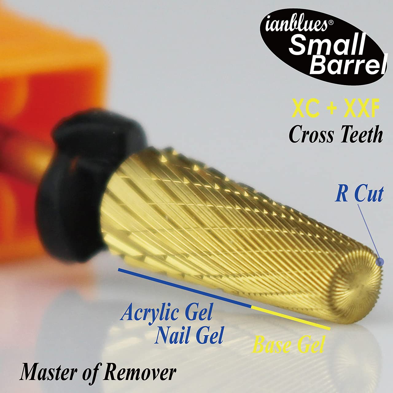 5 in 1 Nail Drill Bit Set - Professional E-File for Manicure | Mixed Sizes, Cross Cut, 3/32” Shank