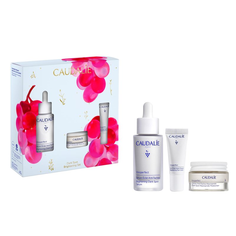 Caudalie Vinoperfect Skin Care Gift Set, Brightening Dark Spot Serum Full Size + 2 Free Travel Products ($120 Value)