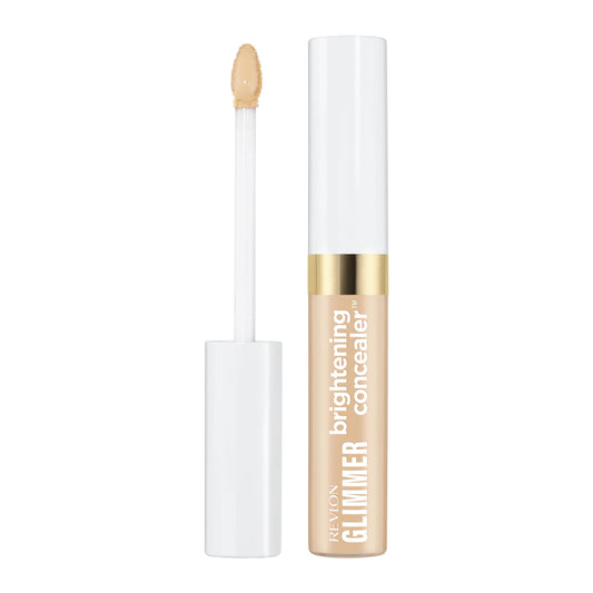 Revlon Glimmer Brightening Concealer, Liquid Under Eye Makeup, Made with Caffeine, Vitamin C, & Stevioside, 125, 0.3 fl oz