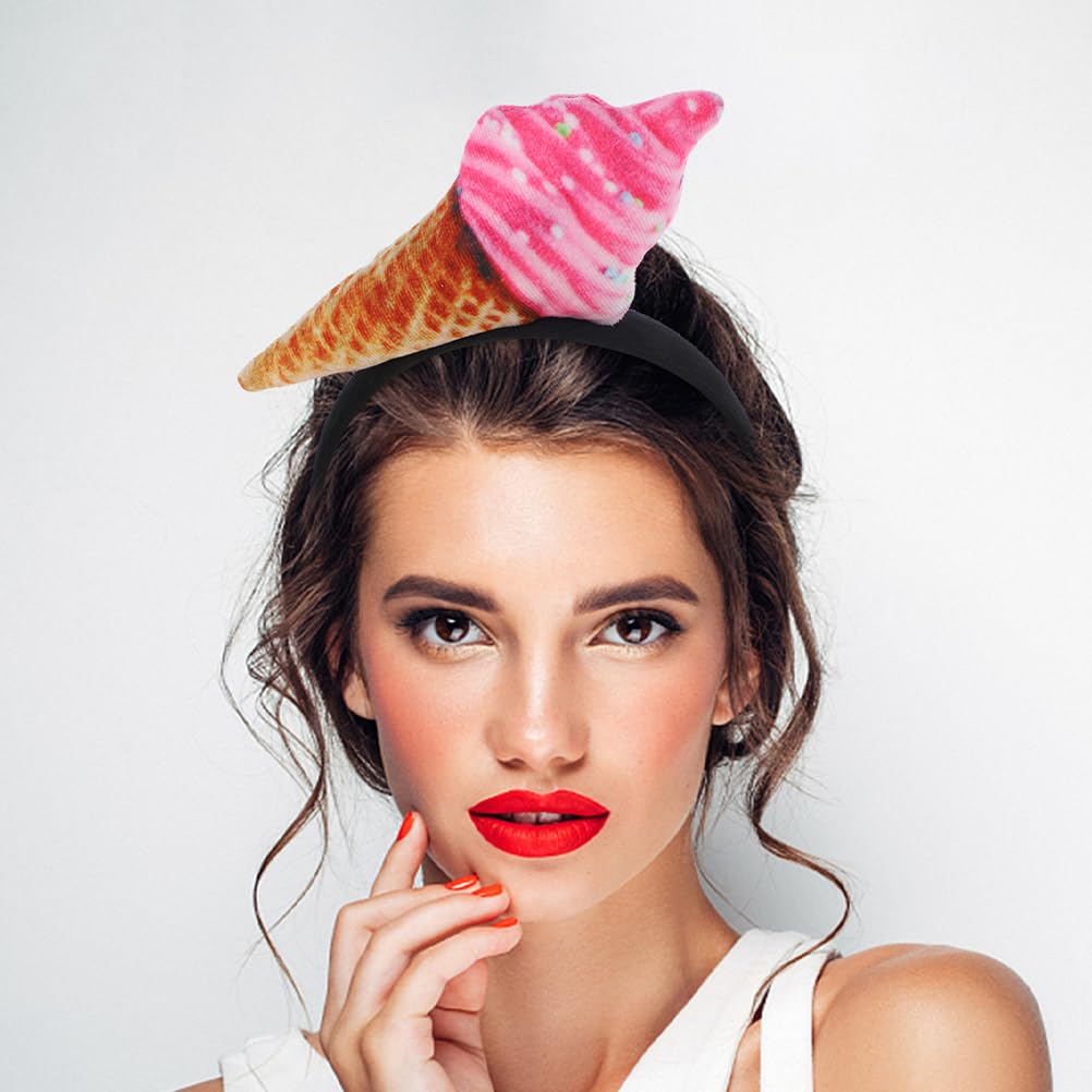 Ice Cream Headband Set - Cute Cone Hair Bands for Makeup & Face Washing | 2-Pack