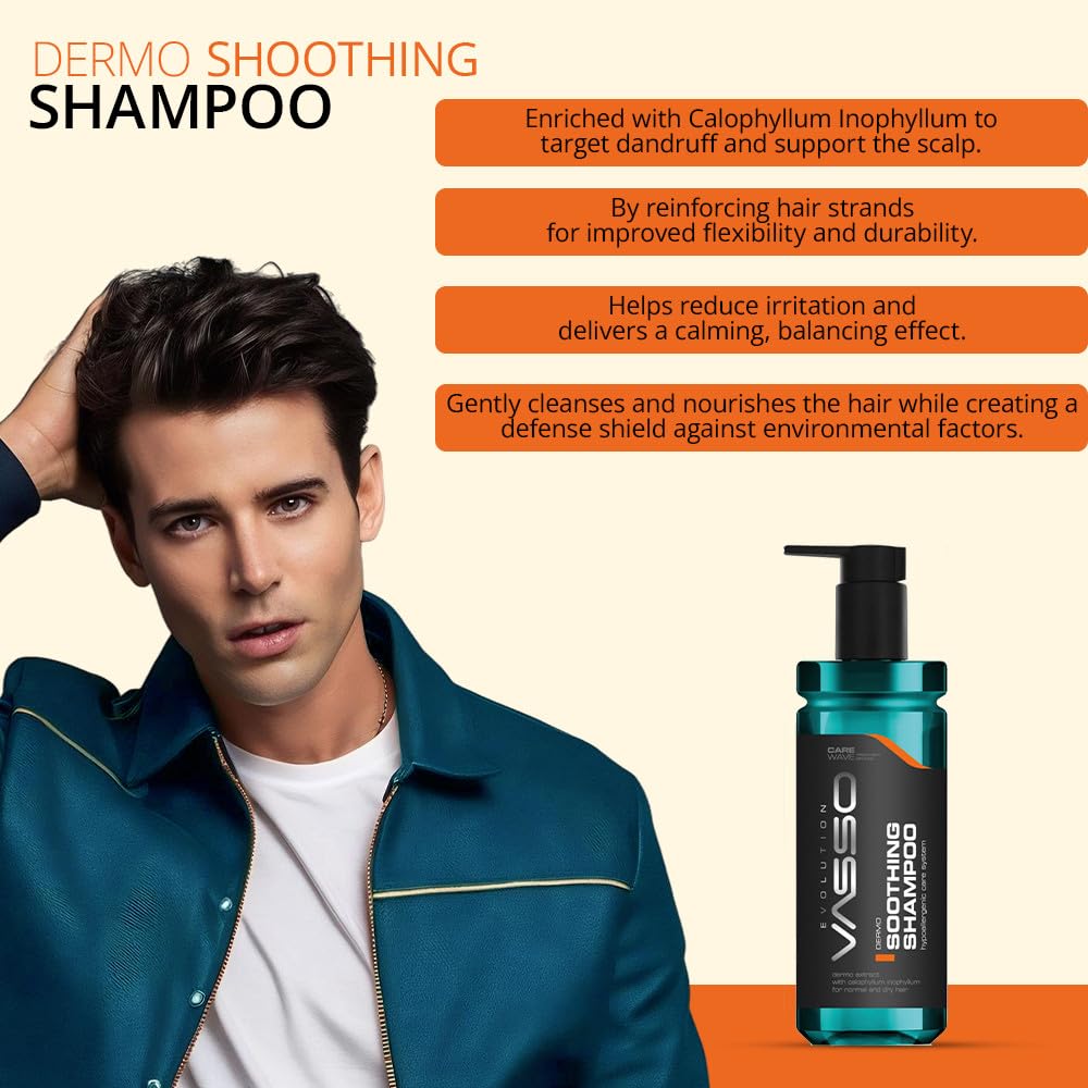 VASSO Hair Shampoo | Anti-Dandruff, Effective Against Dandruff | Dermo 370 ml