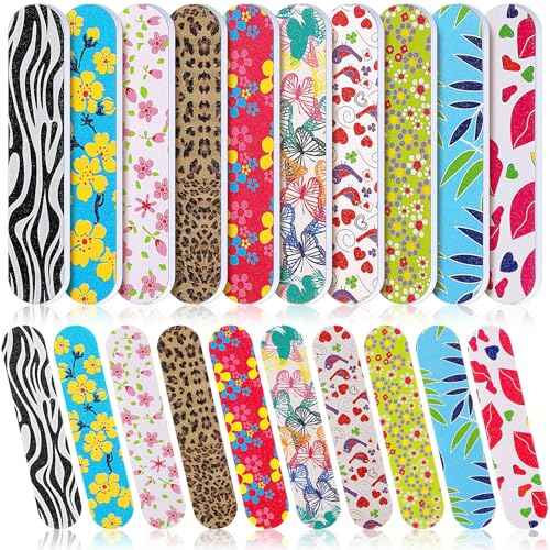 Sumind 100 Pack Nail Files Double Sided Emery Boards Manicure Tools Professional Nail File and Buffers for Women(3.54 x 0.79 x 0.16 Inch)