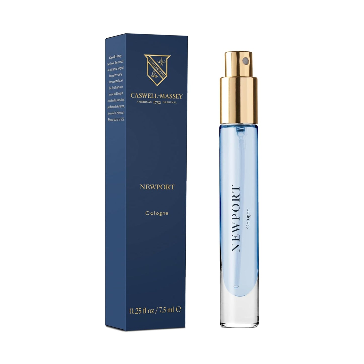 Caswell-Massey Newport Cologne Spray - Seaside Fragrance for Men with Mandarin & Cedarwood | 0.25 Oz