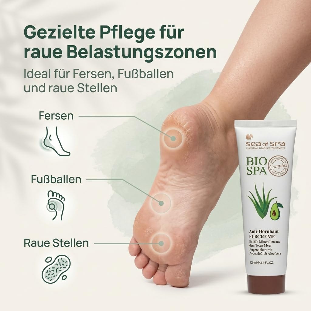 Dead Sea Foot Cream - Nourishing Moisturizer for Soft, Smooth Feet | 4.2 oz