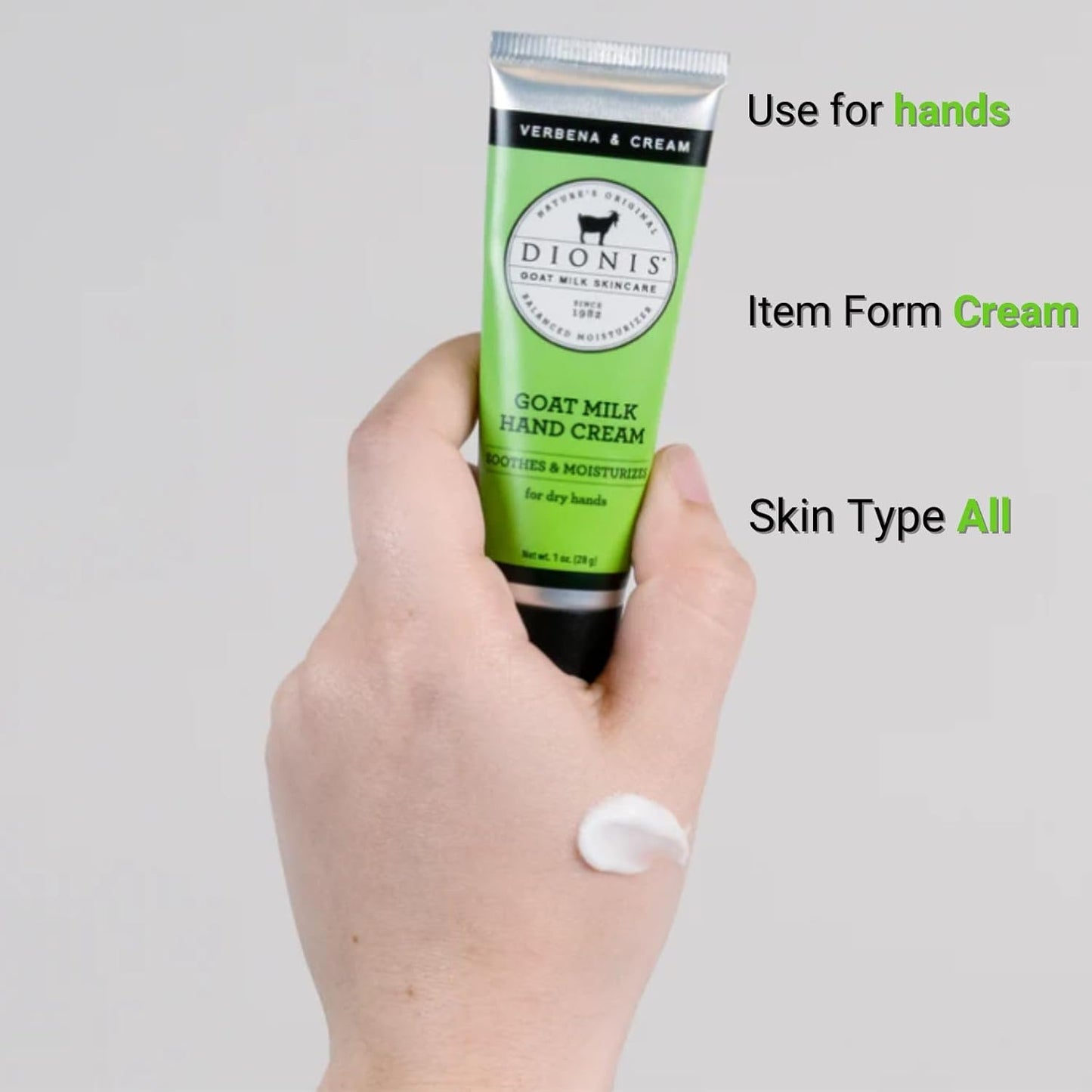 Dionis Goat Milk Hand Creams - 5 Pack of 1 oz Moisturizers | Coconut, Peppermint, Sea Treasures, Sugarberry, Vanilla Bean