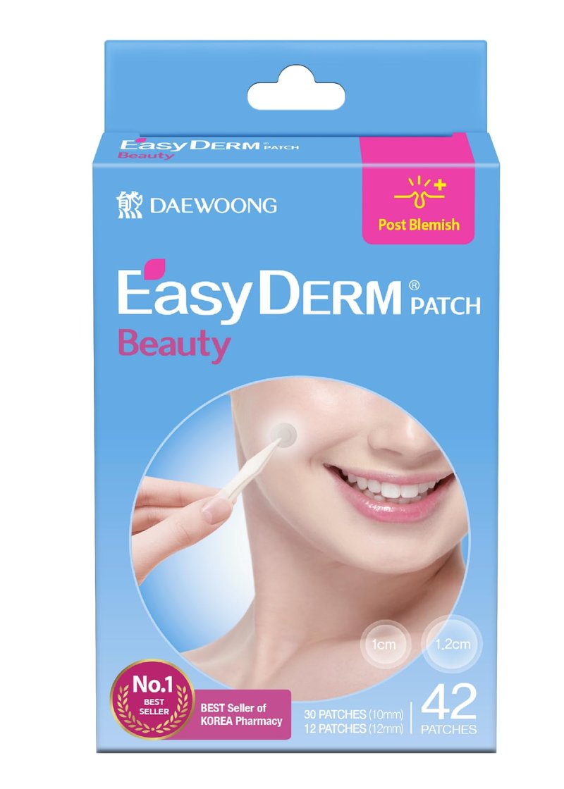 EasyDerm 3 types of pimple patches - Quick Calming(10ea), Relief Cover Patches(42 counts), Original Hydrocolloid Patches(42 counts)