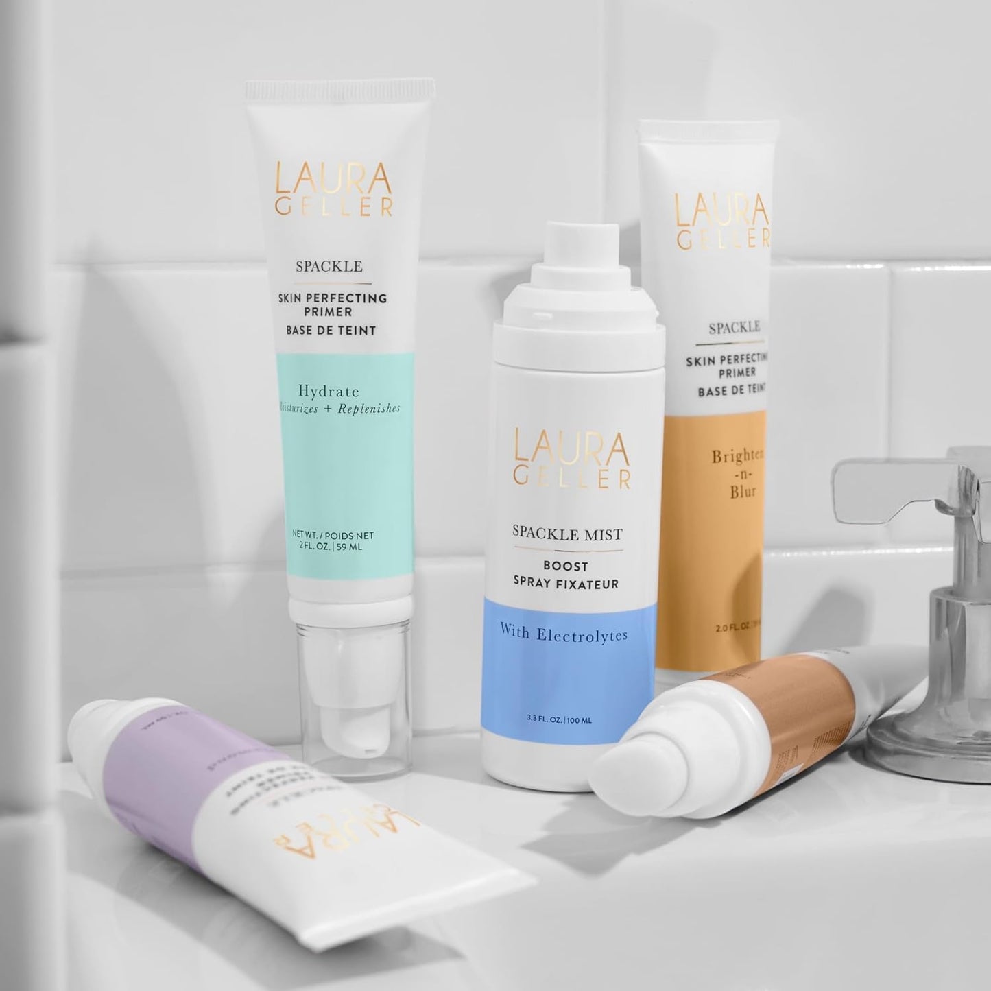 Laura Geller Spackle Mist Boost Setting Spray - Long-Lasting Makeup with Electrolytes & Blue Light Protection | Dewy Finish