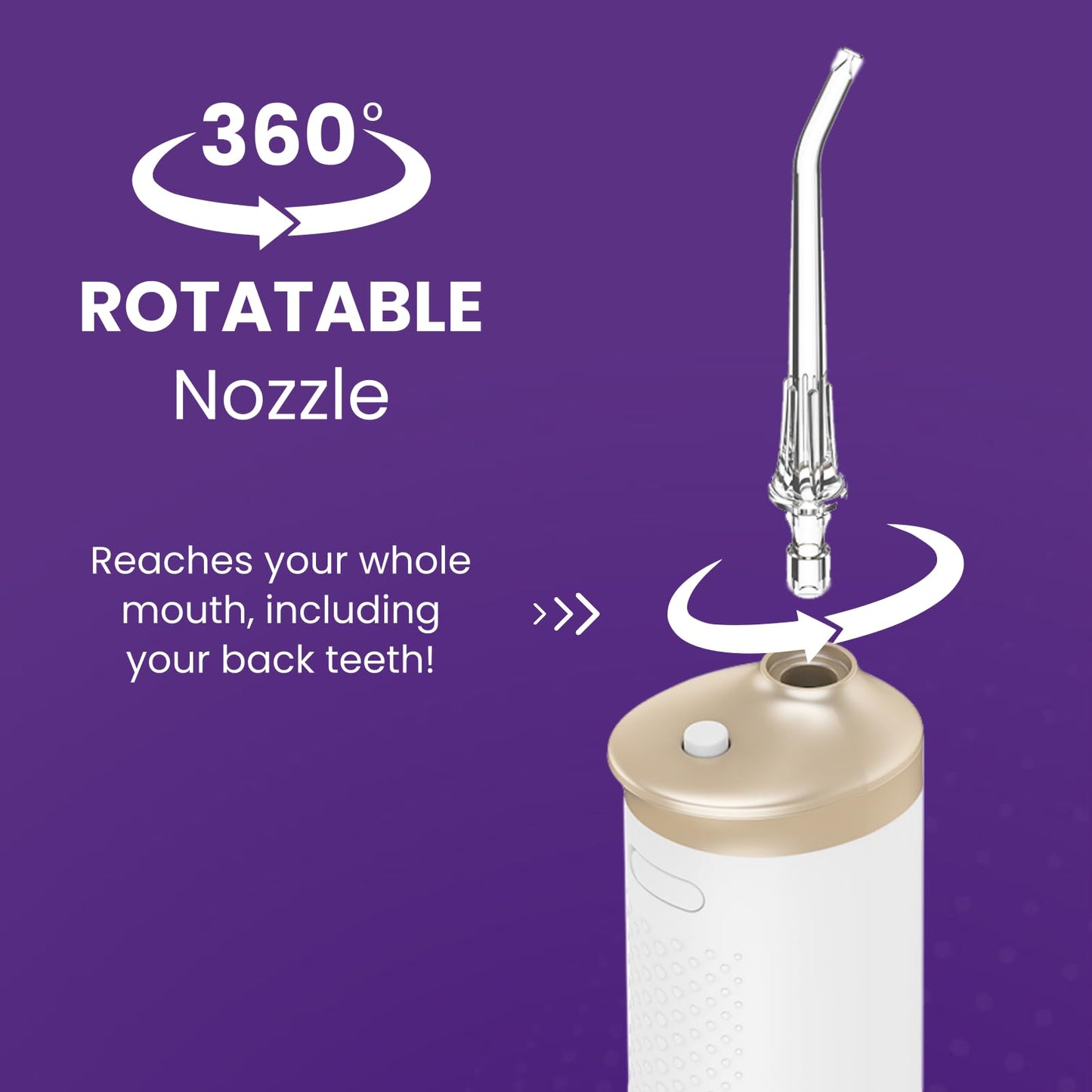 Sonic Dental Cordless Water Flosser with 3 Cleaning Modes & 3 Tips for Improved Oral Hygiene