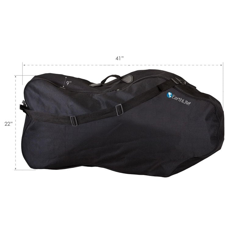 EarthLite Portable Massage Chair Package Vortex - Portable, Compact, Strong and Lightweight incl. Carry Case, Sternum Pad & Strap (15lbs), Black