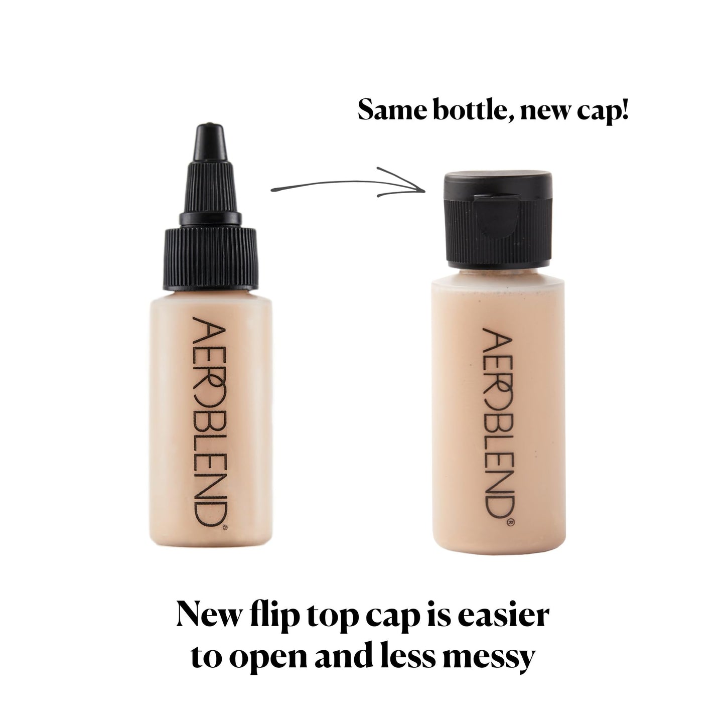 AEROBLEND Airbrush Foundation Makeup: Professional, Water-Based, Buildable, Long-wearing, For all skin types, 1 oz (O55)