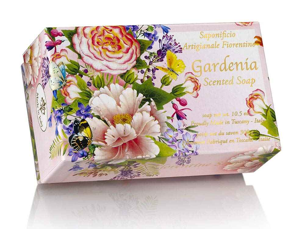 Saponificio Artigianale Fiorentino - Gardenia Scented Soap - 10.5 oz. Single Soap Bar, Made in Italy – Luxury Handmade Soap