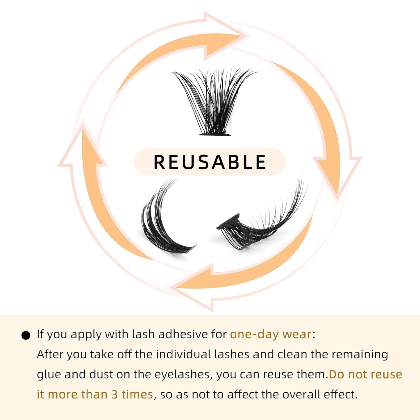 QUEWEL Cluster Lashes - 240 Pcs Individual 40D 0.07D Curl Mix 8-14mm Soft & Natural Eyelash Extensions for DIY Home Use