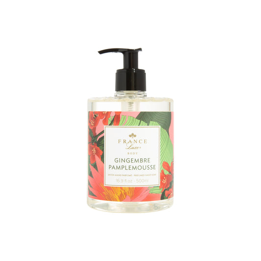 France Luxe Body French Perfumed Hand Soap, Ginger & Grapefruit Luxury Hand Soap, Moisturizing Coconut & Olive Oils Leave Hands Soft, 16.9 Oz.