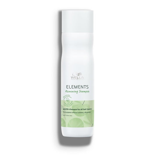 Wella Professionals Elements Renewing Shampoo with Aloe Vera | Gentle for All Hair Types | Without Sulfate & Silicone | 8.4 Fl Oz