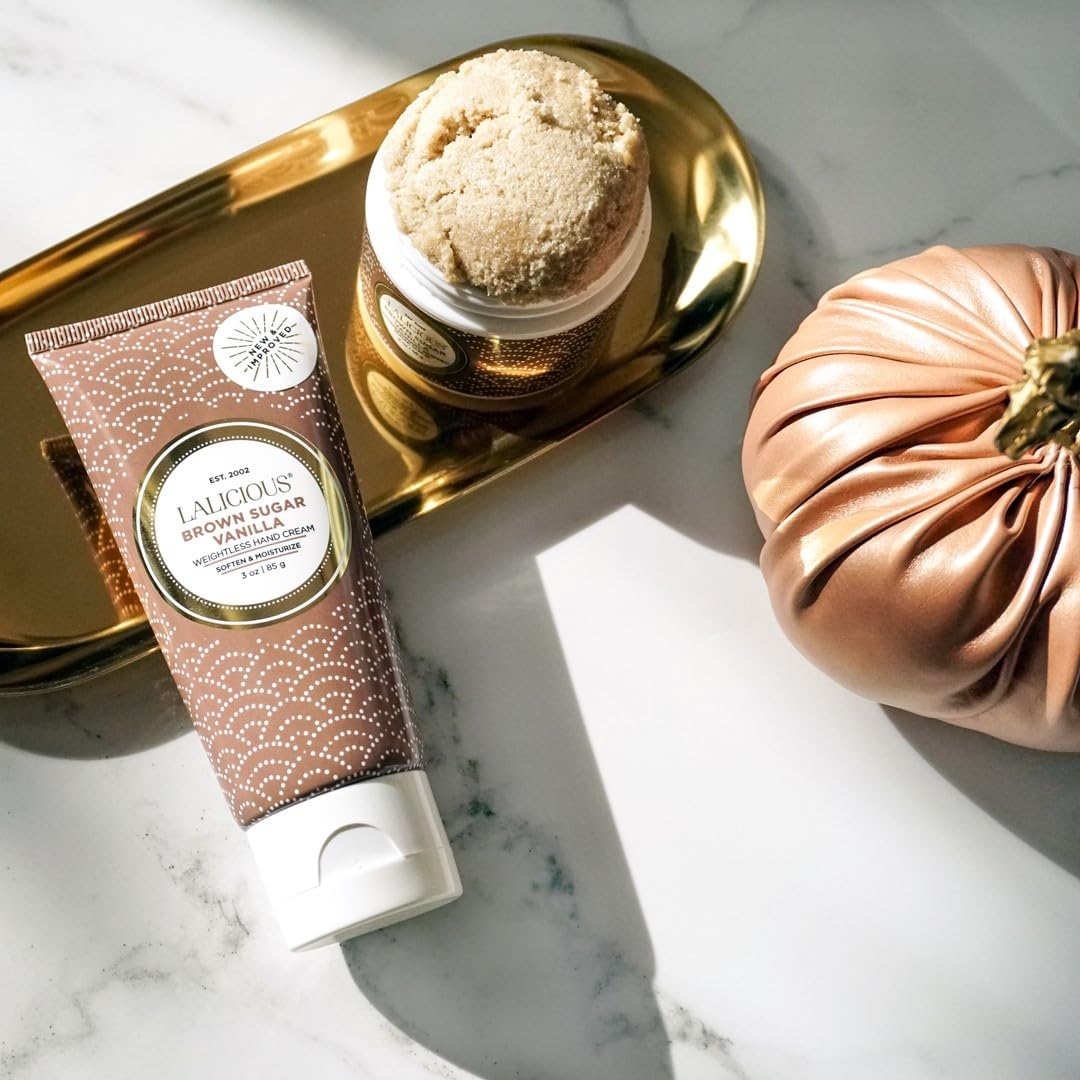 LaLicious Brown Sugar Vanilla Hand Cream - Natural Moisturizer with Mango Butter & Milk Thistle | 3oz