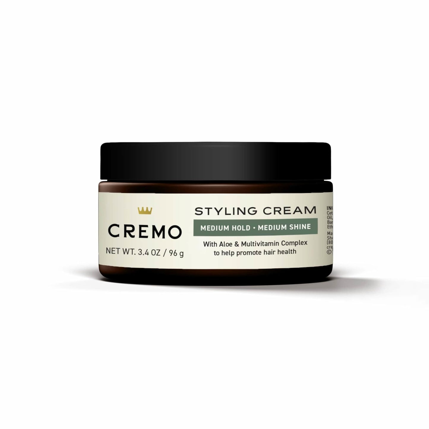 Cremo Hair Styling Cream, Premium Barber Grade Hair Products, 3.4 Oz