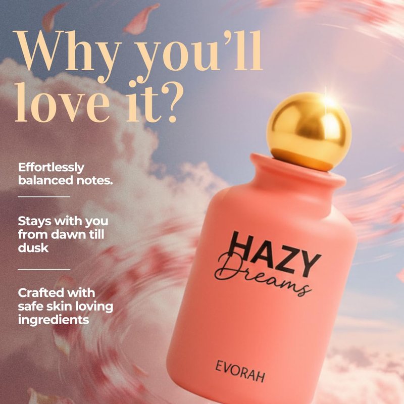 House Of Evorah Hazy dreams (3.38 fl oz) Women's Eau De Parfum | Skin friendly long lasting perfume I fruity perfume I Premium luxury fragrance