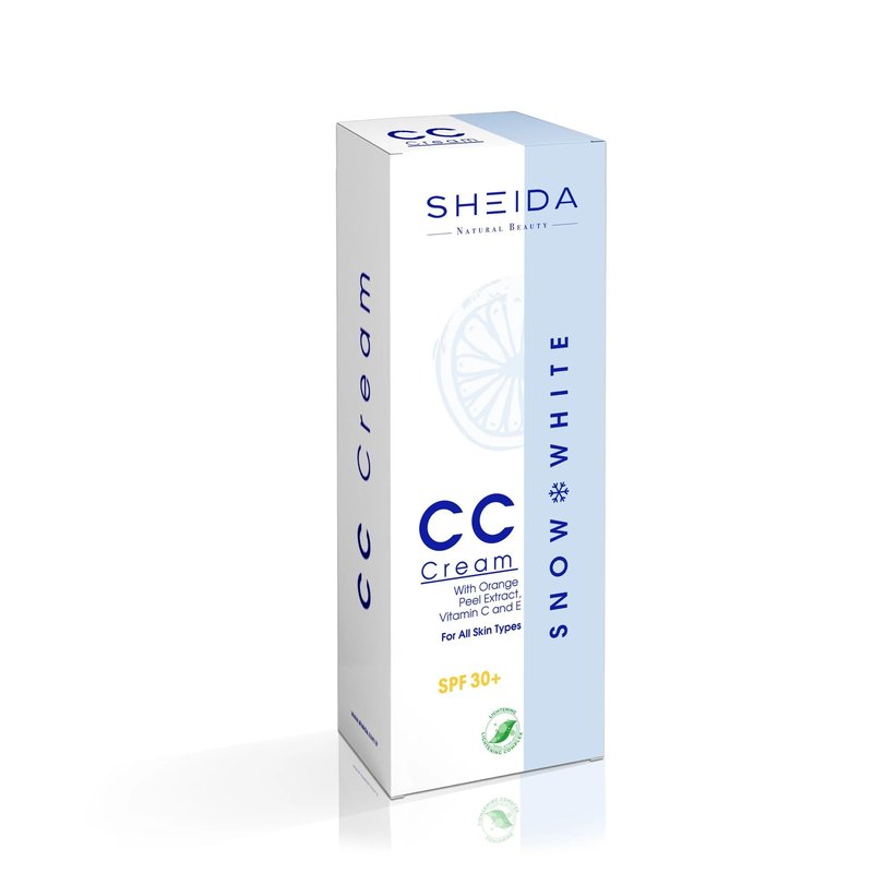Sheida Snow White CC Cream 50ml - SPF 30 Sun Protection, SheidaCC Cream Light, Skin Tone Balancer & Moisturizer, Premium Skincare Formula for Radiant, Even Complexion