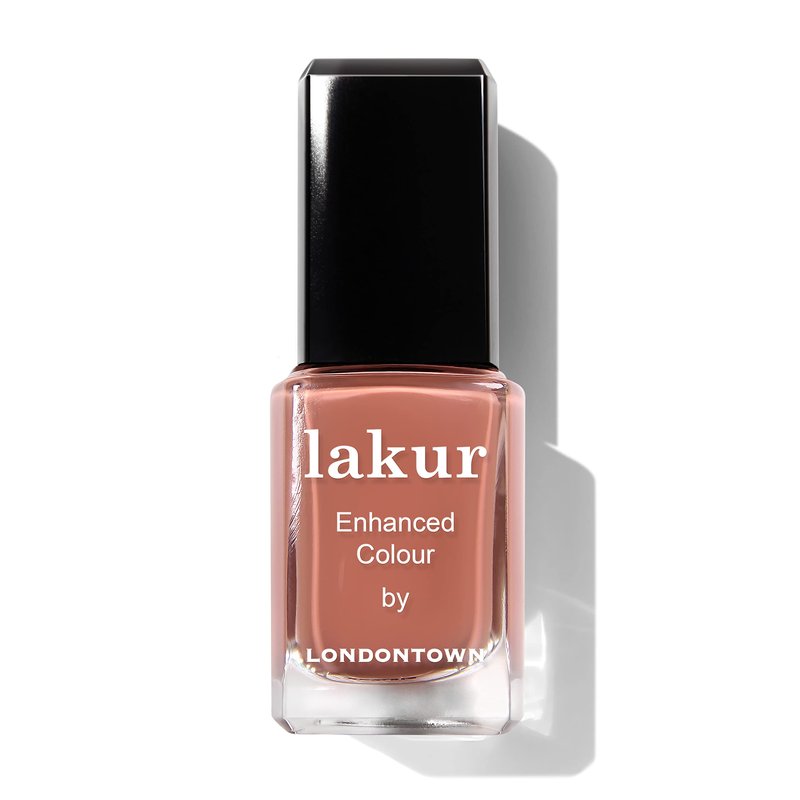LONDONTOWN Lakur Nail Polish – Nude & Brown Shades, Pecan Pie, 0.4 Fl Oz, Long-Lasting, Streak-Free, Chip-Resistant | 21+ Free Non-Toxic Vegan Nail Color, Strengthens & Hydrates Nails