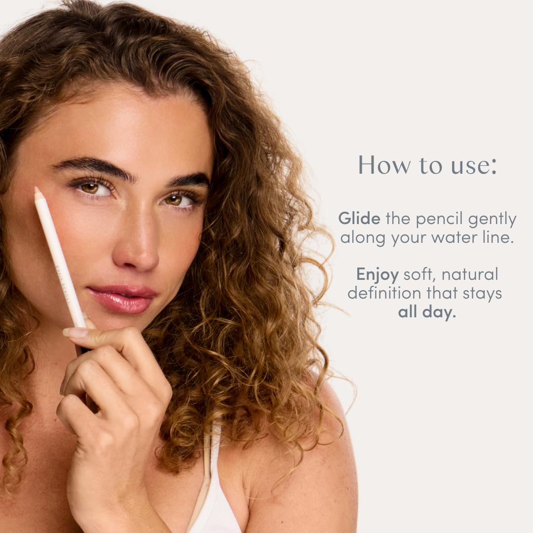 Ravie Beauty Soft Definition Longwear Waterline Pencil DUNE – Nude Waterline Eye Brightener, Waterproof Inner Rim Eyeliner, White Eyeliner Alternative, Vegan
