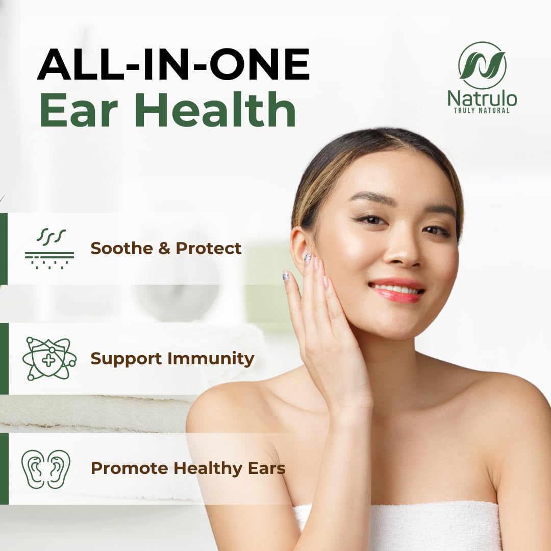 Organic Ear Oil for Ear Infection - Natural Eardrops for Ear Pain, Swimmer's Ear & Wax Removal - Kids, Adults, Baby, & Dog Earache Remedy - Ear Drops with Mullein, Garlic, Calendula Made in USA