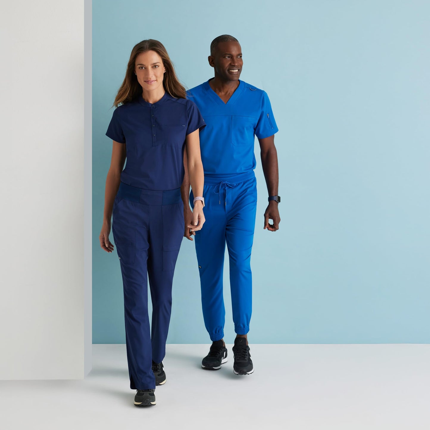 BARCO Grey’s Anatomy Spandex Stretch Direct Relay Scrub Pant for Women – Indigo, 5-Pocket Mid-Rise Scrub Pants w/Spandex Stretch, Wrinkle Release & Soil Release Fabric – Medium, Regular Fit