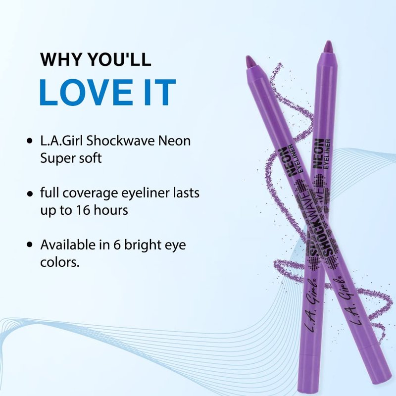 L.A. Girl Shockwave Eyeliner - Vivid Color GP739 for Bold Eye Makeup