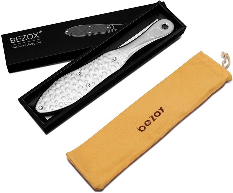 Professional Foot File Callus Remover - Double-Sided Pedicure Rasp for Cracked Heels & Dead Skin | Heavy-Duty Stainless Steel with Storage Bag & Gift Box