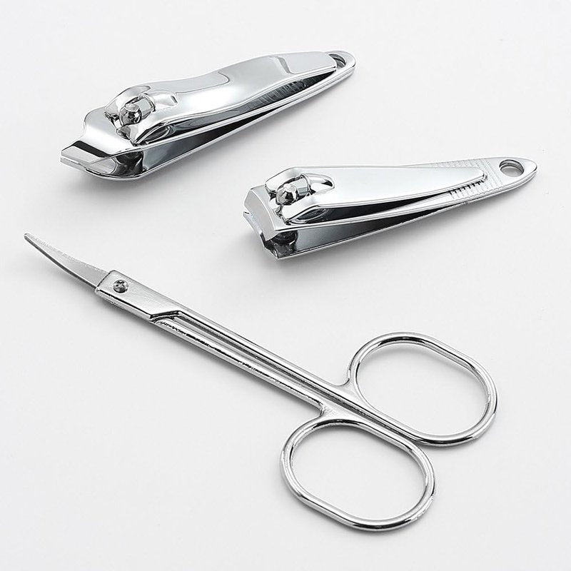 Manicure Set - 7-Piece Stainless Steel Nail Clipper Kit for Travel | Personal Pedicure Case for Women & Men