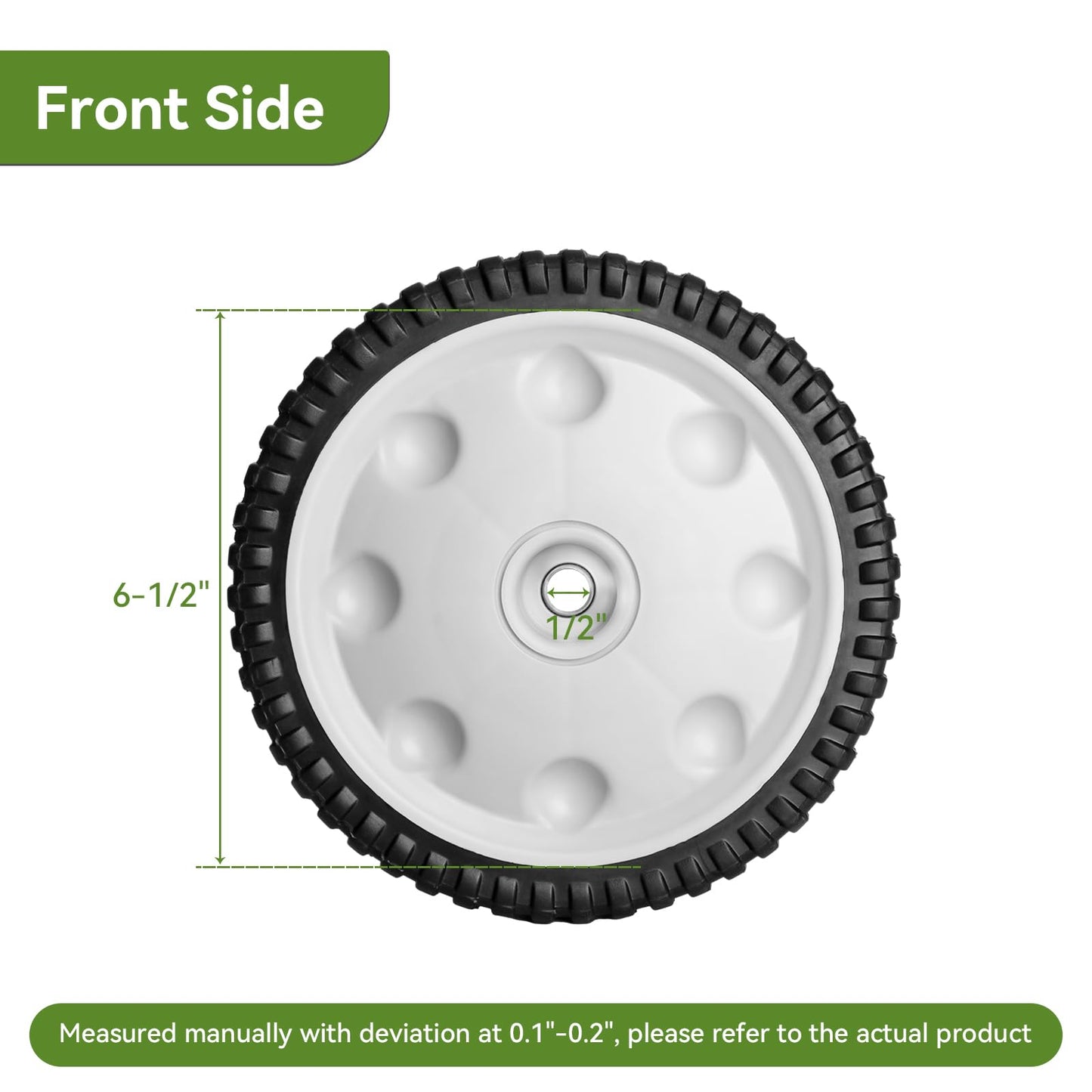 ranwin 734-04018 Front Drive Wheels Fit for Troy Bilt TB240 Mower - 8 Inch Wheels Tires for Troy Bilt Honda Tuff Cut 210 230 Craftsman Self Propelled Mower, Replace 734-04018A, 734-04018B, 2 Pack