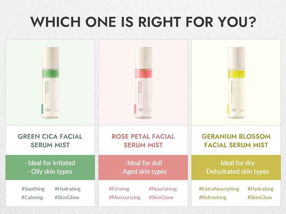 VILLAGE11FACTORY Fresh Dewy Rose Petal Facial Serum Mist Korean Face Spray for Deep Hydration Skincare on the Go 3.38 oz