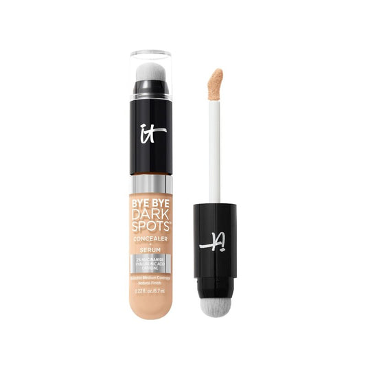 IT Cosmetics Bye Bye Dark Spots Concealer + Brightening Serum – 2% Niacinamide, Hyaluronic Acid & Caffeine - Medium Coverage, Natural Finish, All Skin Types – 20 Light Cool, 0.22 fl. oz