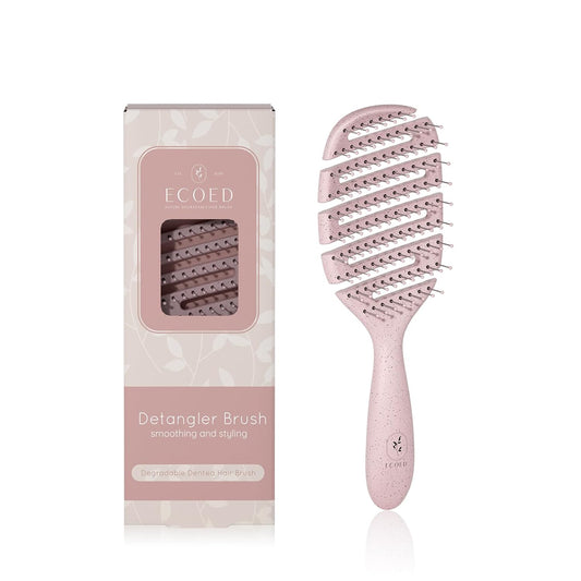 Detangler Hairbrush, Vented Detangling Brush for Straight, Wavy,Curly and Fine Hair, Dry and Wet, Quick Smoothing for Women and Men, Eco-Friendly & Sustainable Material (Green)
