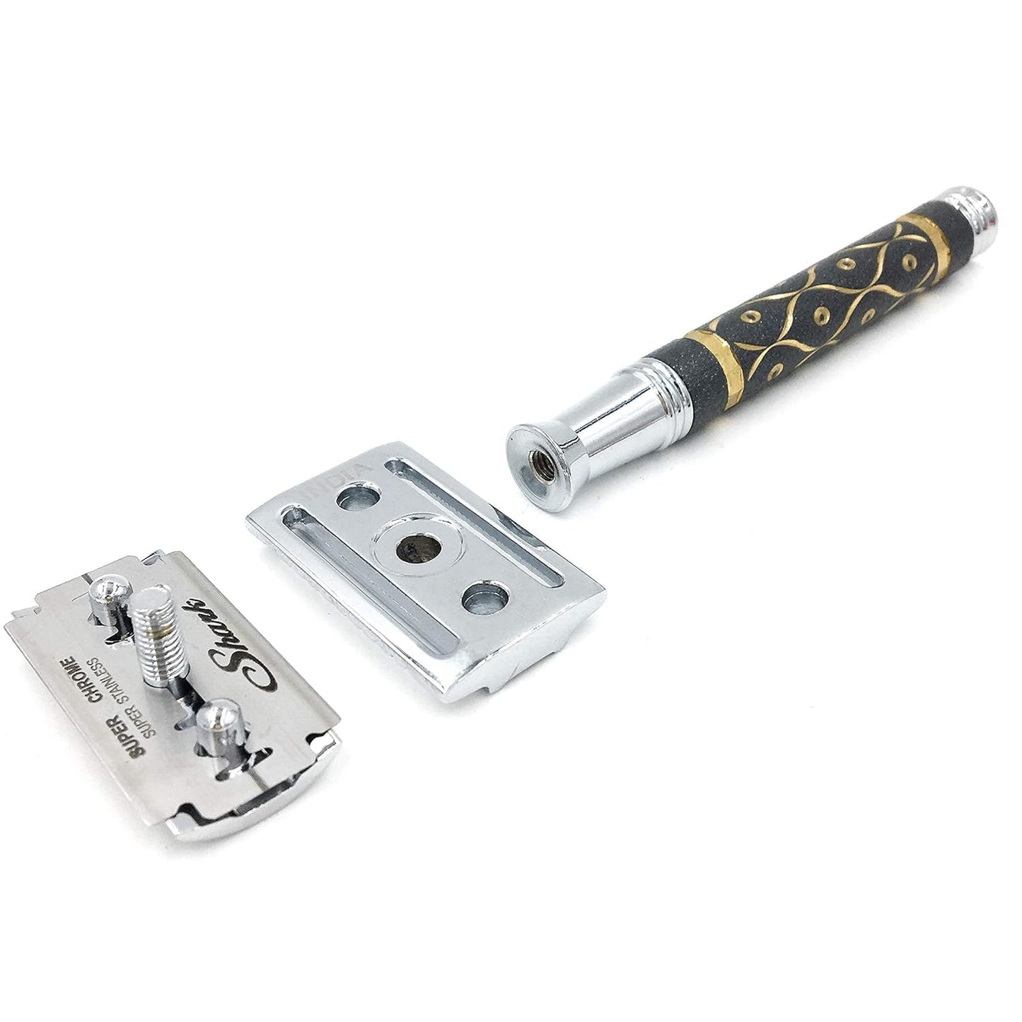Parker 65R Super HeavyweightDouble Edge Safety Razor, Long Sandstone Handle