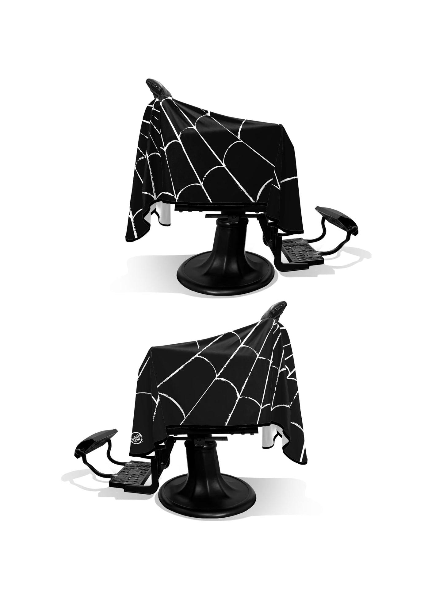 Illuzien Spider Web PRO Barber Cape, Hair Cut Cape, Water-Resistant Barber Accessories, Professional Cape (ELASTIC)