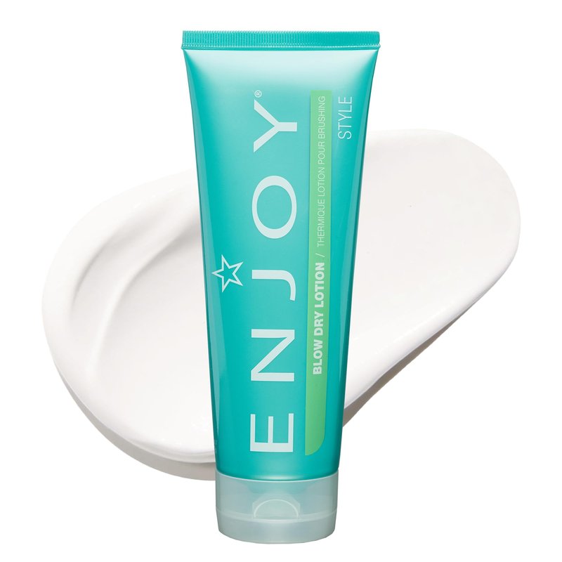 Enjoy Blow Dry Lotion - Volumizing & Thickening Hair Styling Cream - Weightless Body and Shape for Fine Hair - Professional Blowout Prep for Smooth or Full Looks