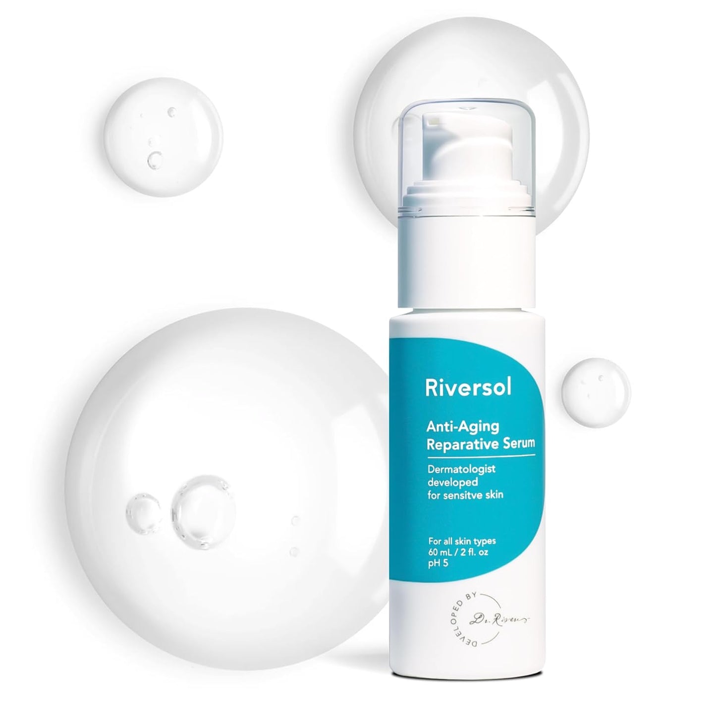 Riversol Vitamin C Serum - Brightening Dark Spots & Wrinkles | Anti-Aging for Sensitive Skin | 4-Month Supply
