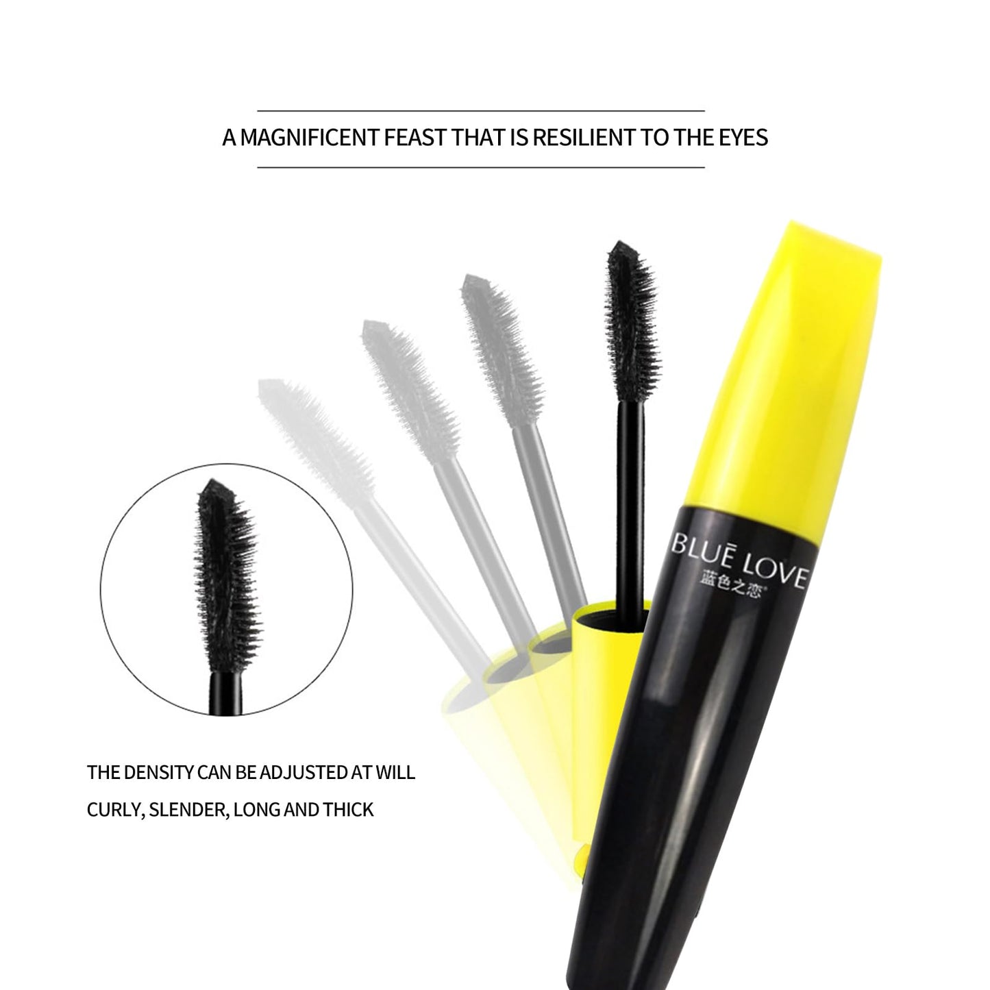 BLUE LOVE Luminous Classic Volumizing & Lengthening Mascara, Clump-Free, Smudge-Proof, Long-Lasting Black Mascara for Lashes, Vegan & Cruelty-Free