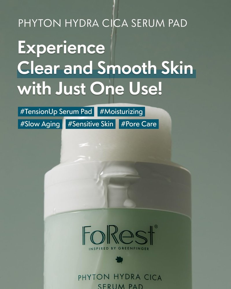 FOREST Phyton Hydra Cica Serum Pad 70ea, Moisturizing faical pad, anti wrinkle, soft facial pad, clean beauty, korean skin care