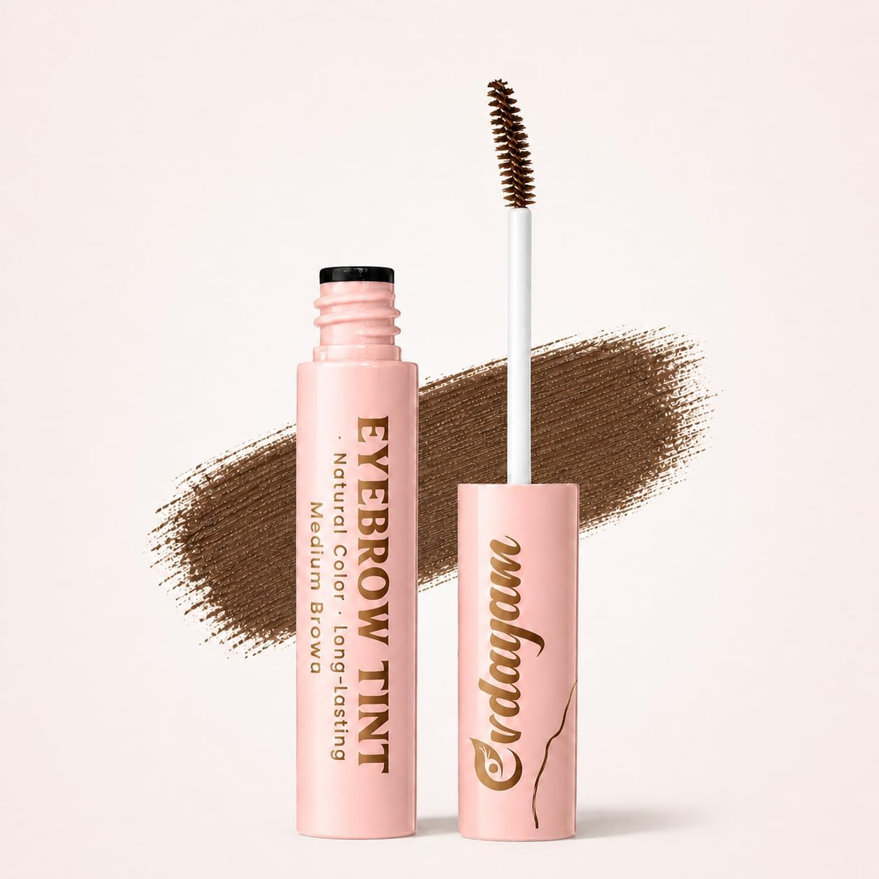 Eyebrow Tint & Eyebrow Gel – Smudge-Proof, Long-Lasting Color & Shape, Easy Application, Natural Full Eyebrow（Medium brown）