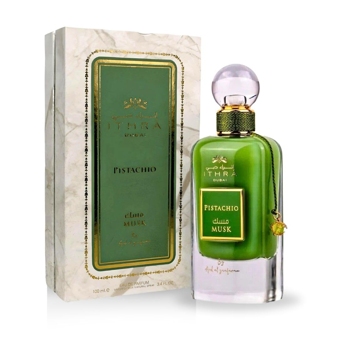 Pistachio Musk Eau de Parfum Spray - Ithra Dubai Collection 100ML (3.4 OZ) | Luxurious Fragrance