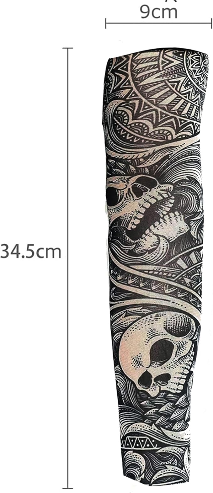Kids full arm temporary tattoos sleeves | 3 PCS fake tattoo for Rockstar Viking Pirate Hawaiian Samoan Tribal Fancy Dress | for Boys & Girls 5 year to teens | Halloween Party