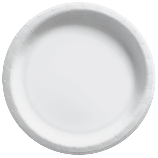 Frosty White Round Paper Plates - 10", 20 Ct